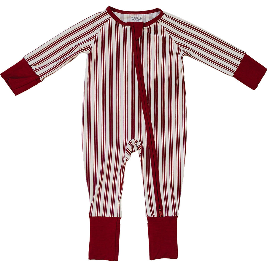 MEBIE BABY Red Stripes Bamboo Zipper (COLLECTIVE)
