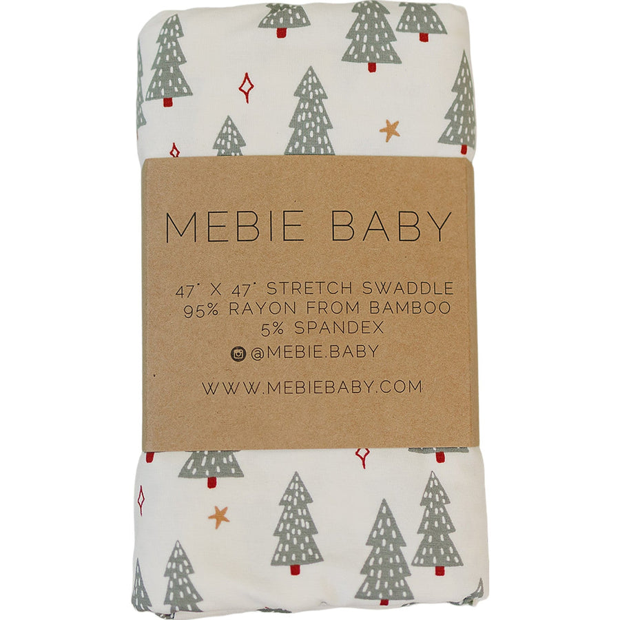 MEBIE BABY Christmas Trees Bamboo Stretch Swaddle (COLLECTIVE)
