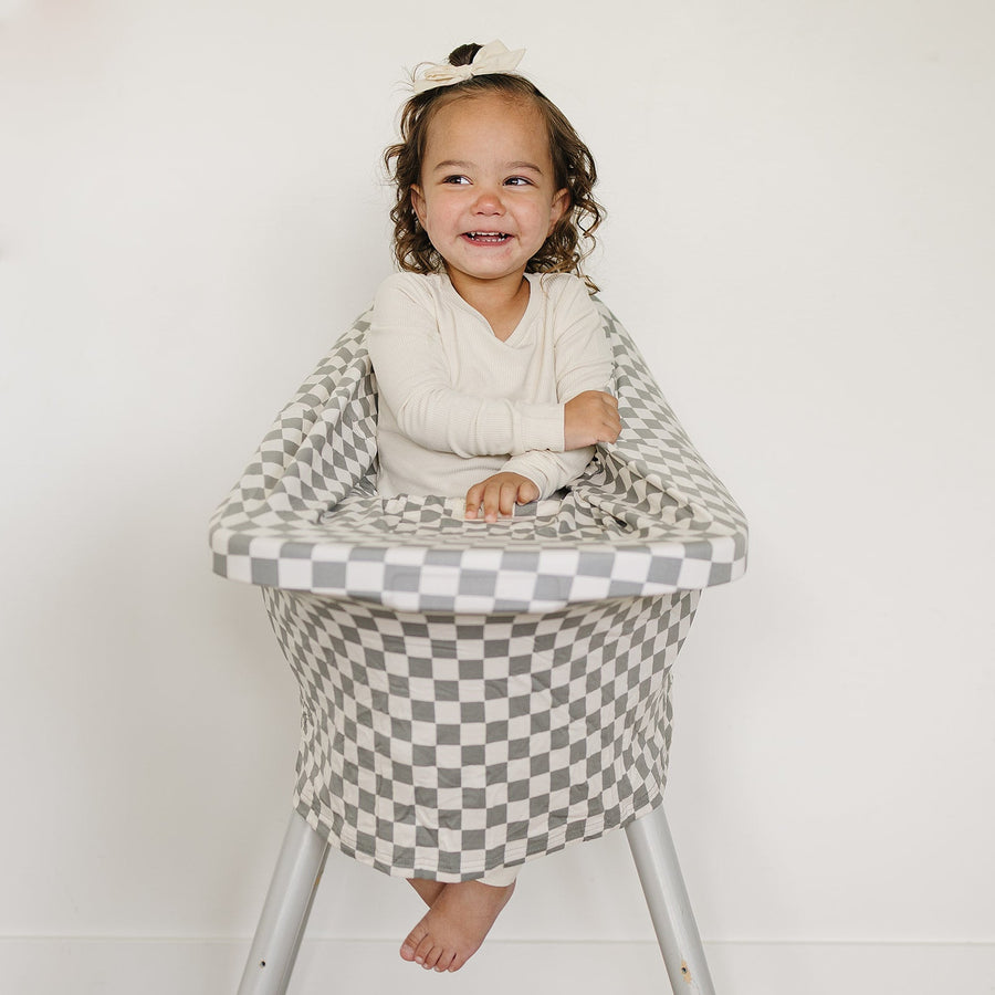 Light Green Checkered Bamboo Multi-Use Cover