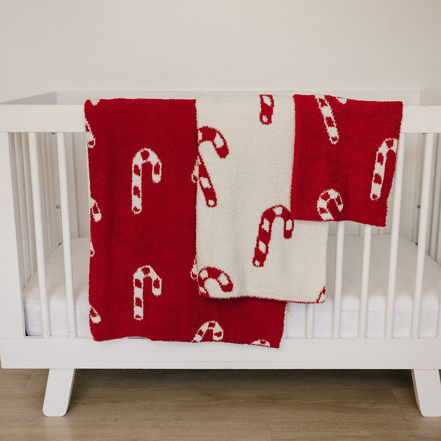 MEBIE BABY Candy Cane Plush Blanket (COLLECTIVE)