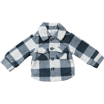 MEBIE BABY Checkered Sherpa Shacket (COLLECTIVE)