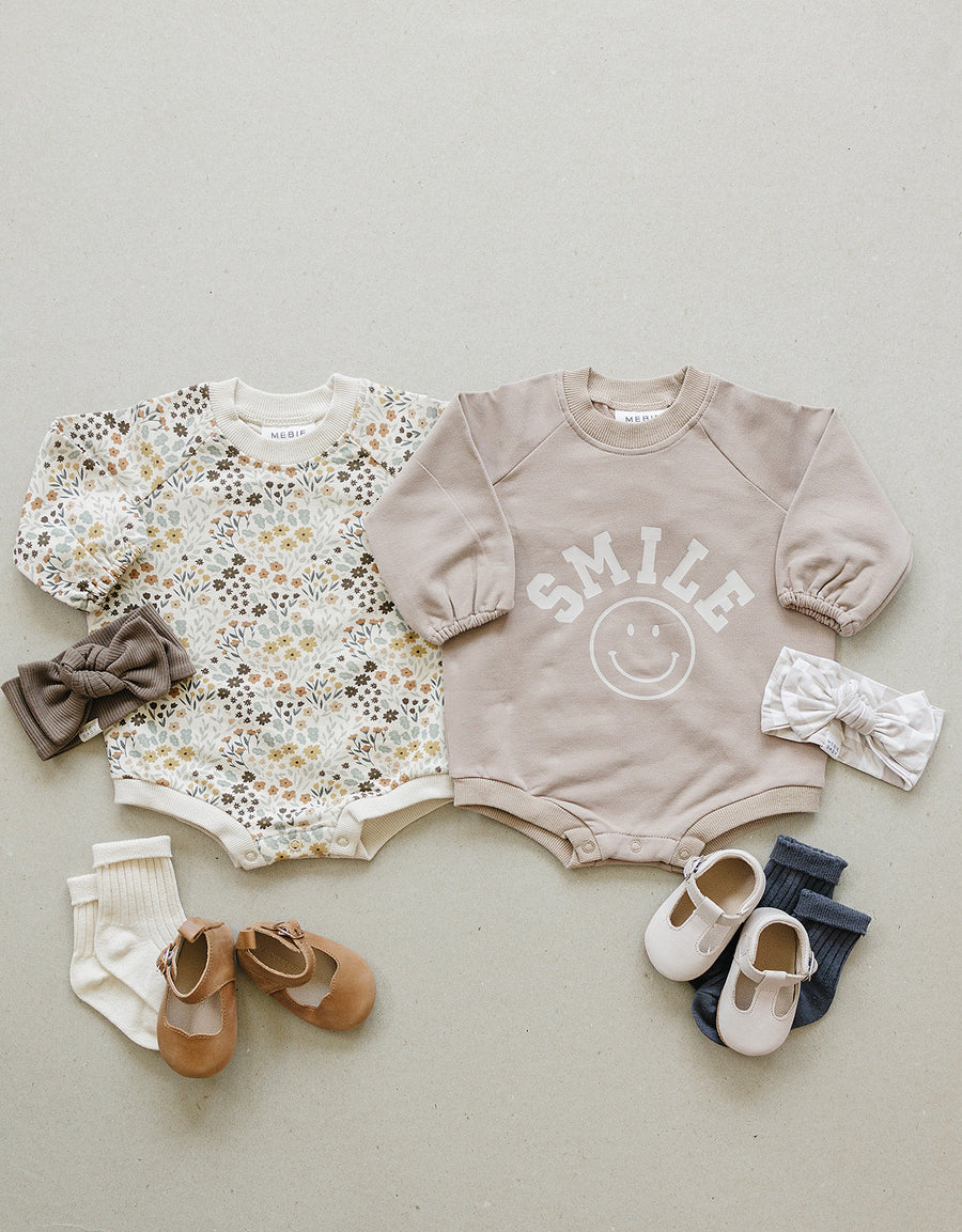 MEBIE BABY Bloom French Terry Bodysuit (COLLECTIVE)