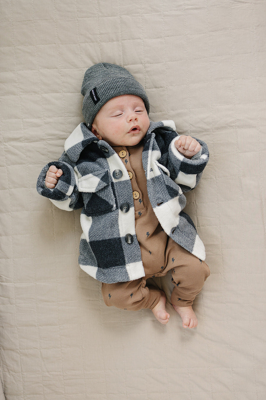 MEBIE BABY Checkered Sherpa Shacket (COLLECTIVE)