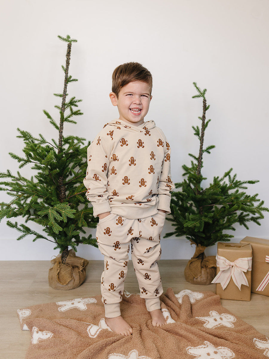 MEBIE BABY Gingerbread Hooded French Terry Set (COLLECTIVE)