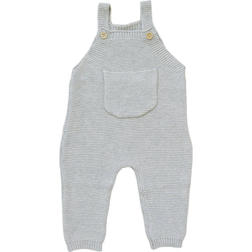 Grey Knit Overalls