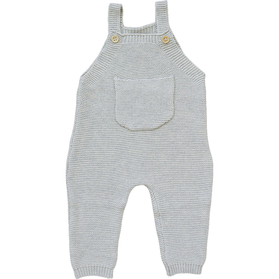 Grey Knit Overalls
