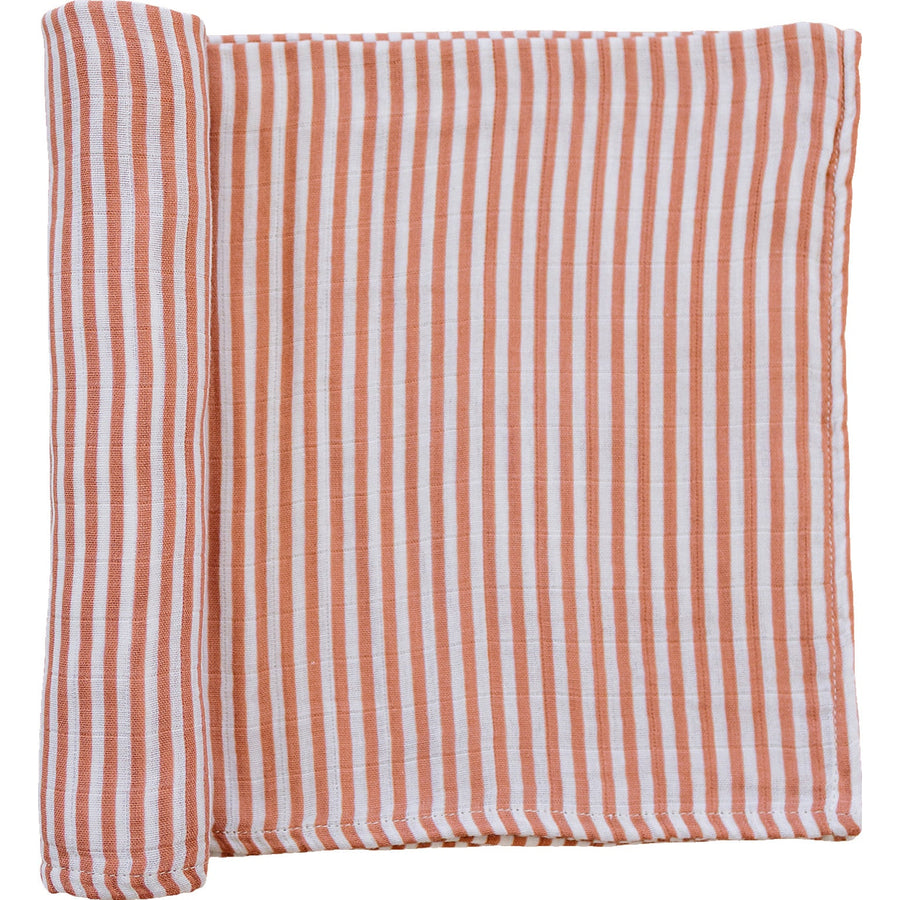 Pink Stripes Muslin Swaddle Blanket