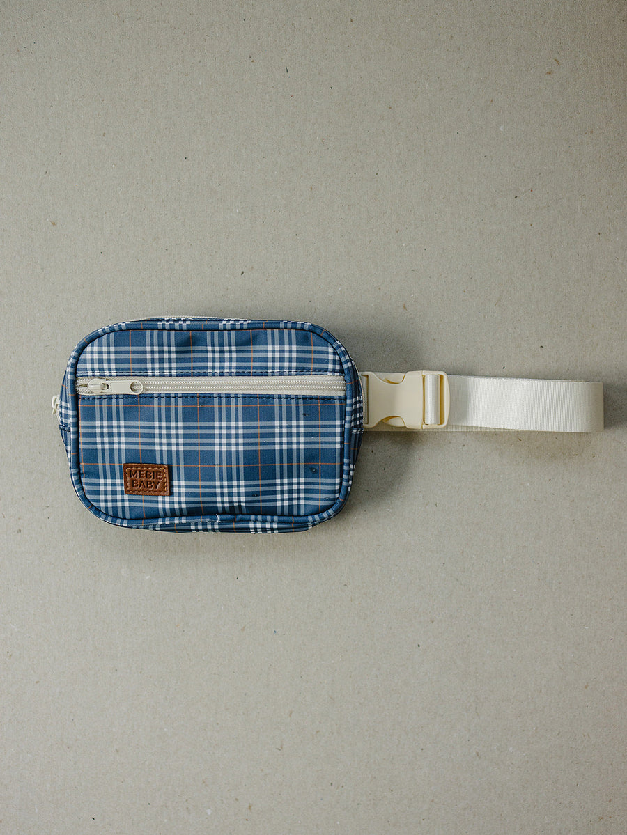 MEBIE BABY NAVY PLAID MINI FANNY PACK (COLLECTIVE)