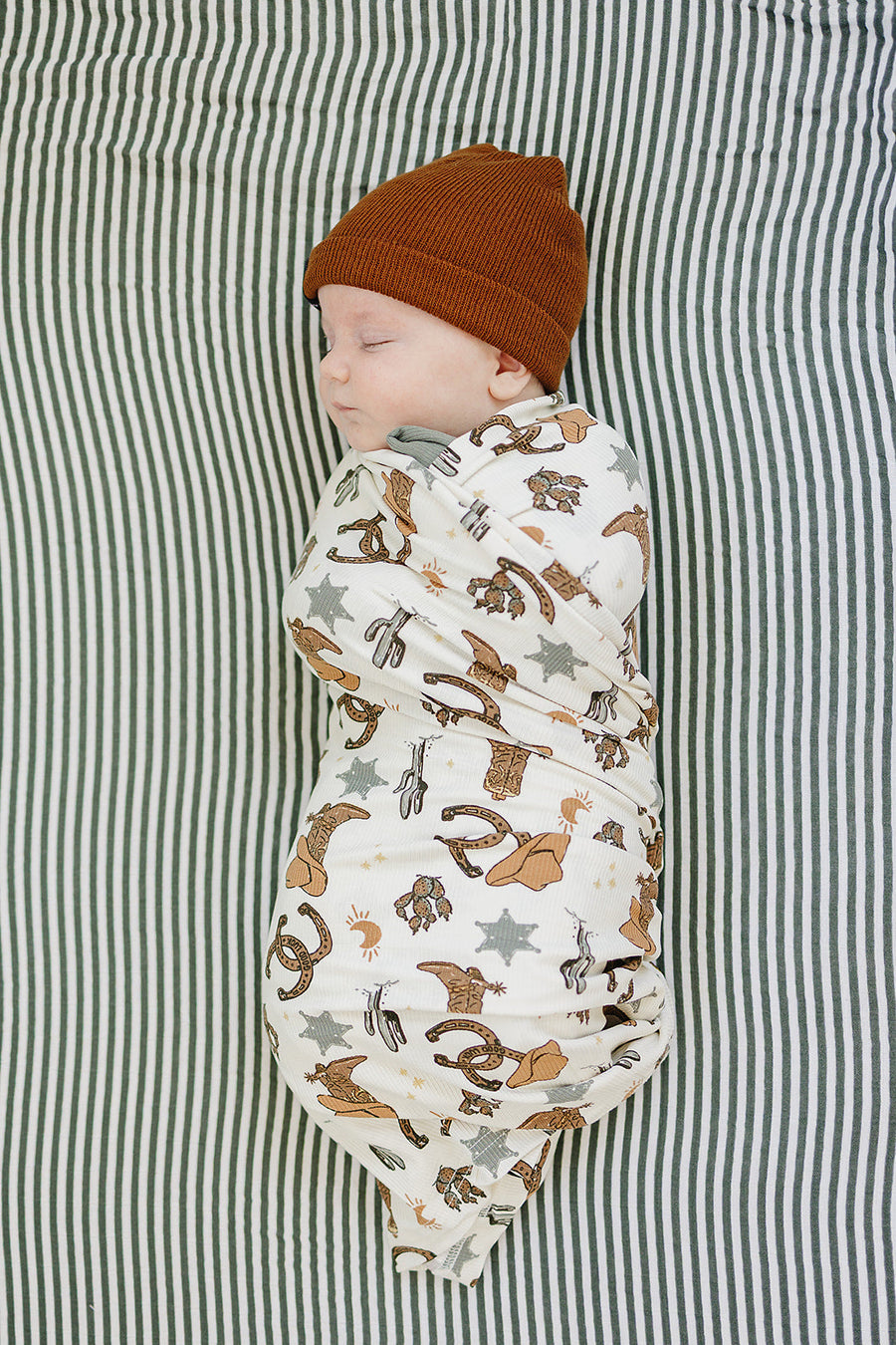 Outlaw Cowboy Ribbed Bamboo Stretch Swaddle