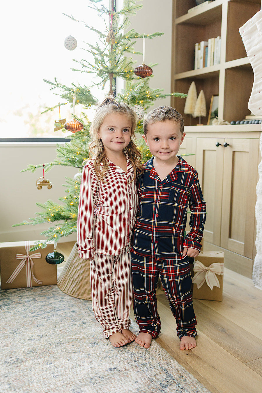 MEBIE BABY Christmas Plaid Collared Pajama Set (COLLECTIVE)