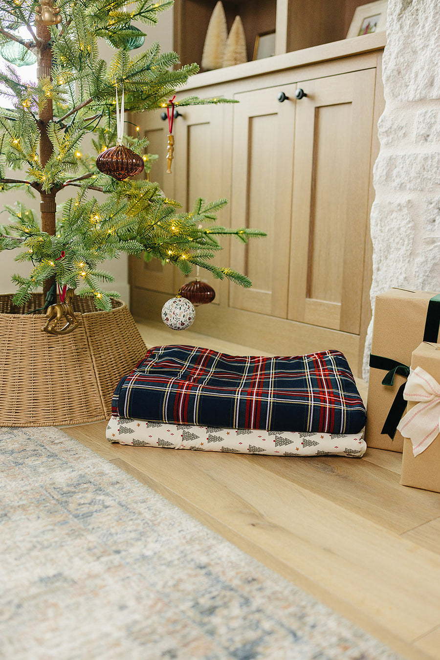 Christmas Plaid Bamboo Fleece Quilt