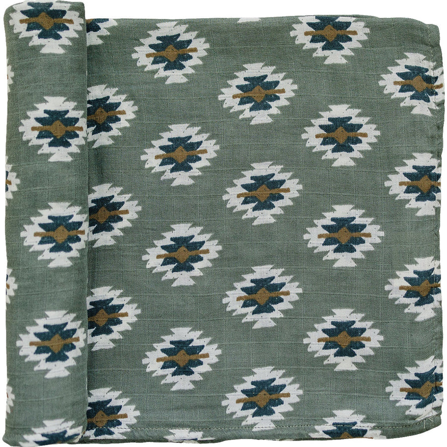 Southwest Aztec Muslin Swaddle Blanket