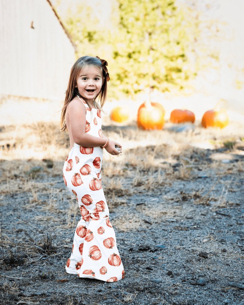 BAILEY'S BLOSSOMS Andi Pleated Bell Bottom Jumpsuit  - Pumpkin Patch (COLLECTIVE)