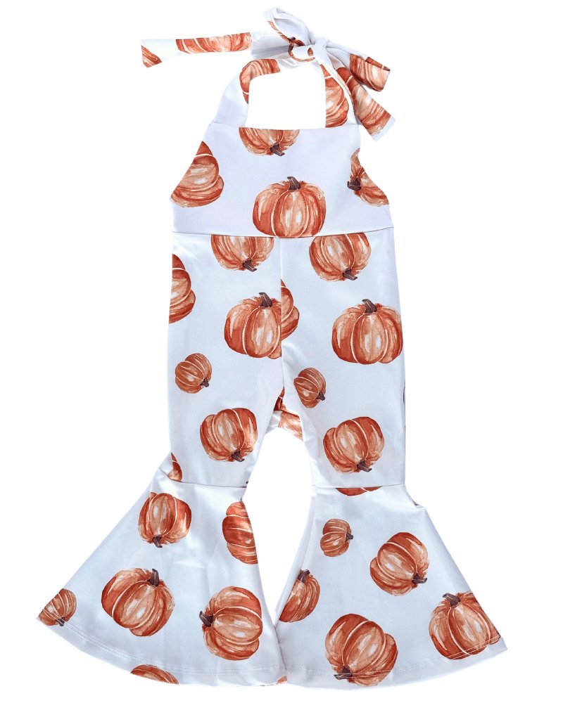 BAILEY'S BLOSSOMS Andi Pleated Bell Bottom Jumpsuit  - Pumpkin Patch (COLLECTIVE)