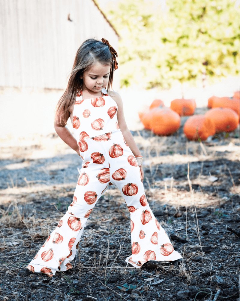 BAILEY'S BLOSSOMS Andi Pleated Bell Bottom Jumpsuit  - Pumpkin Patch (COLLECTIVE)