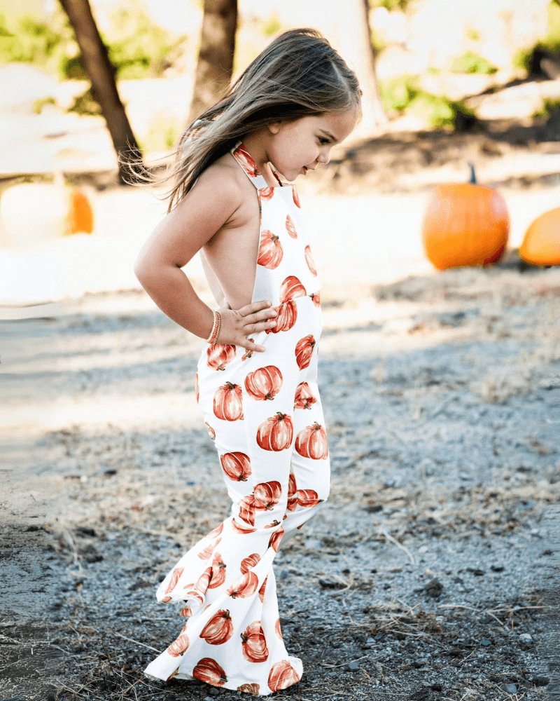 BAILEY'S BLOSSOMS Andi Pleated Bell Bottom Jumpsuit  - Pumpkin Patch (COLLECTIVE)
