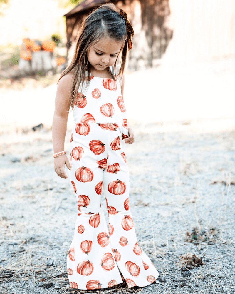 BAILEY'S BLOSSOMS Andi Pleated Bell Bottom Jumpsuit  - Pumpkin Patch (COLLECTIVE)