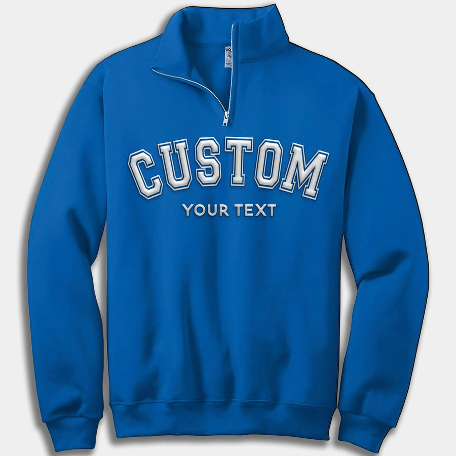 (PRE-ORDER) CUSTOM SHOP VARSITY PUFF PRINT QUARTER ZIP SWEATSHIRT
