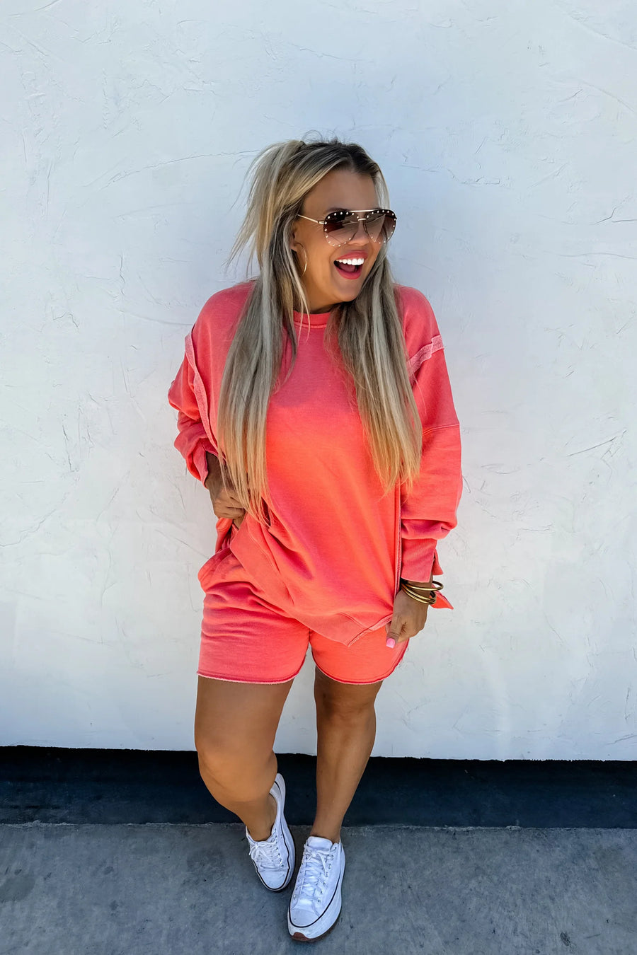 BLAIR CLASSIC PULLOVER | CORAL