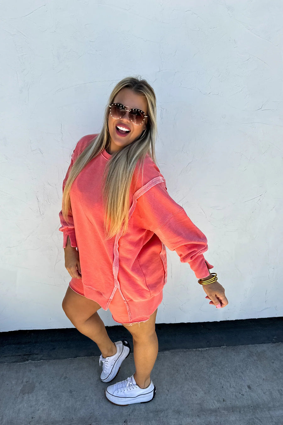 BLAIR CLASSIC PULLOVER | CORAL