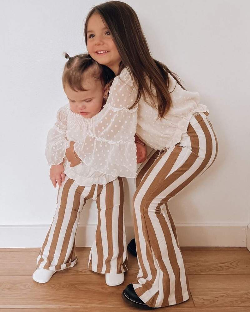 BAILEY'S BLOSSOMS Blakely Boho Bell Bottoms - Tan Stripes (COLLECTIVE)