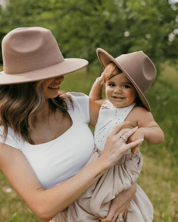 BAILEY'S BLOSSOMS Bordeaux Flat Brim Hats (COLLECTIVE)