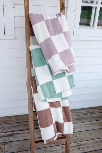 (PRE-ORDER) COZY CHECK CLOUD PLUSH BLANKET | 3 COLORS