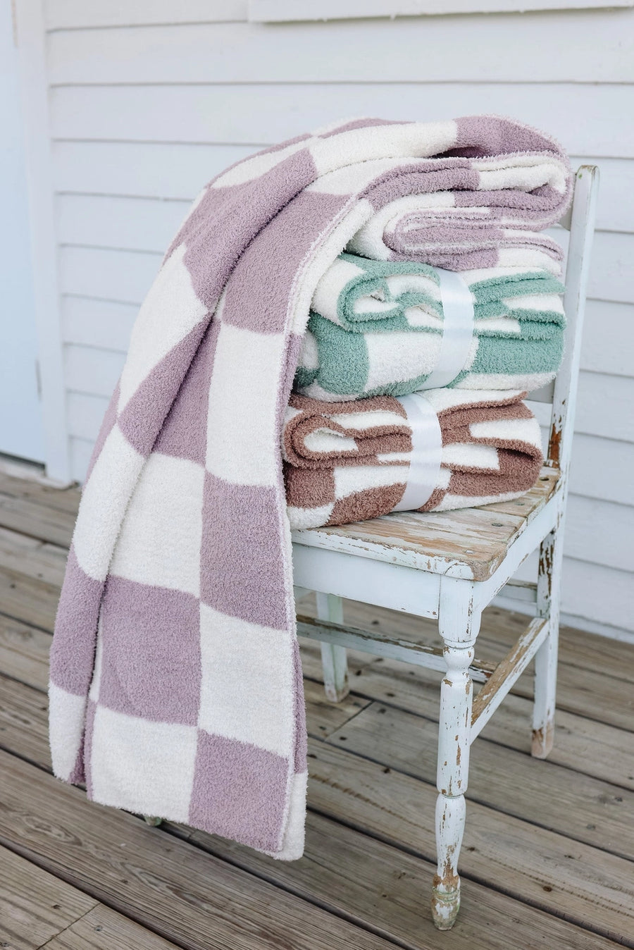 (PRE-ORDER) COZY CHECK CLOUD PLUSH BLANKET | 3 COLORS