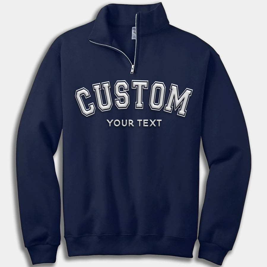 (PRE-ORDER) CUSTOM SHOP VARSITY PUFF PRINT QUARTER ZIP SWEATSHIRT