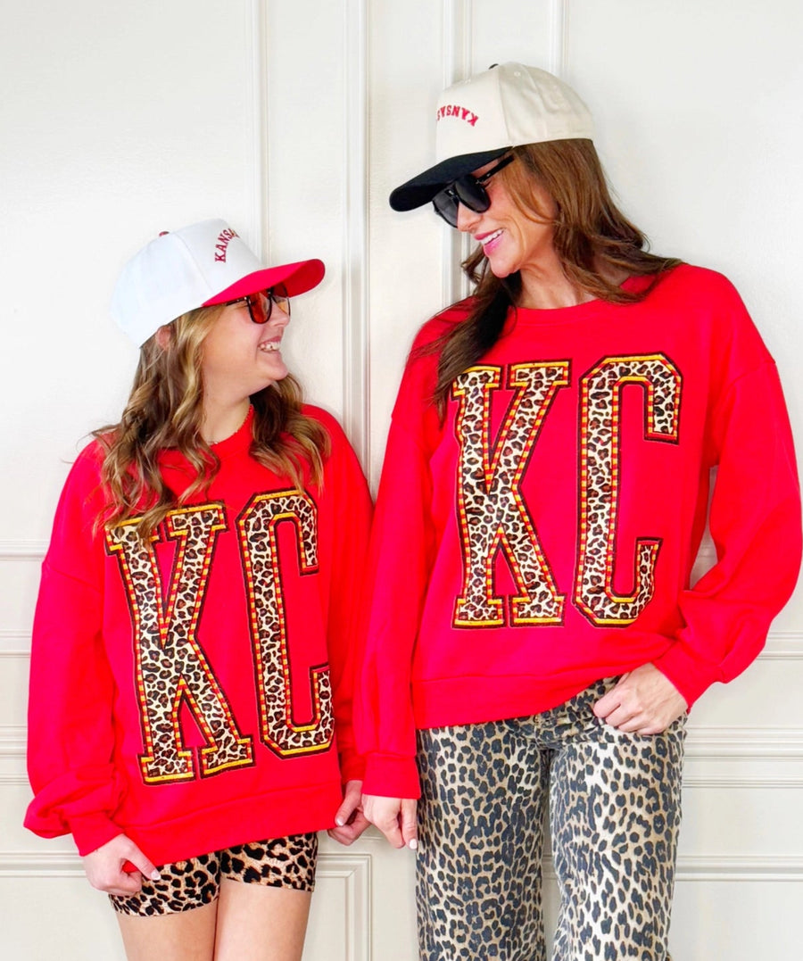 P+P LEOPARD KANSAS CITY SWEATSHIRT | ADULT