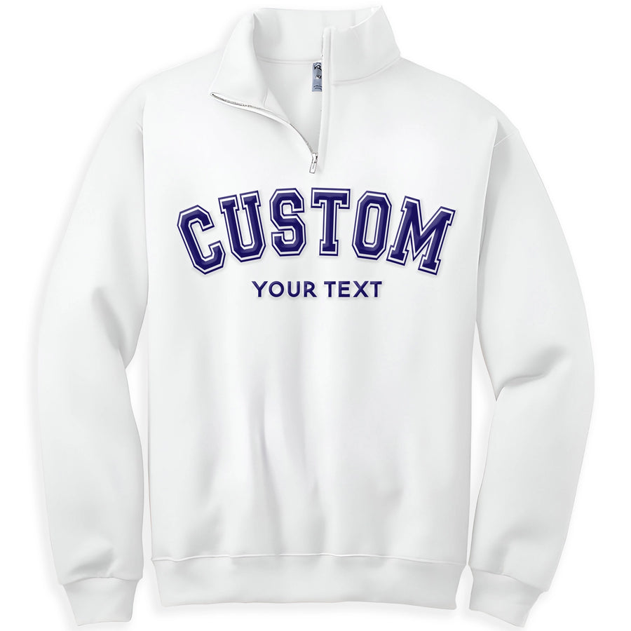 (PRE-ORDER) CUSTOM SHOP VARSITY PUFF PRINT QUARTER ZIP SWEATSHIRT