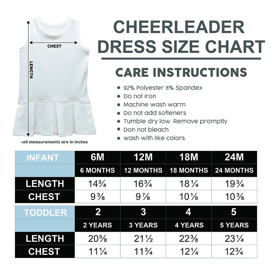 (PRE-ORDER) NCAA SLEEVELESS GIRLS CHEERLEADER DRESS | NEBRASKA, IOWA, IOWA STATE, CREIGHTON