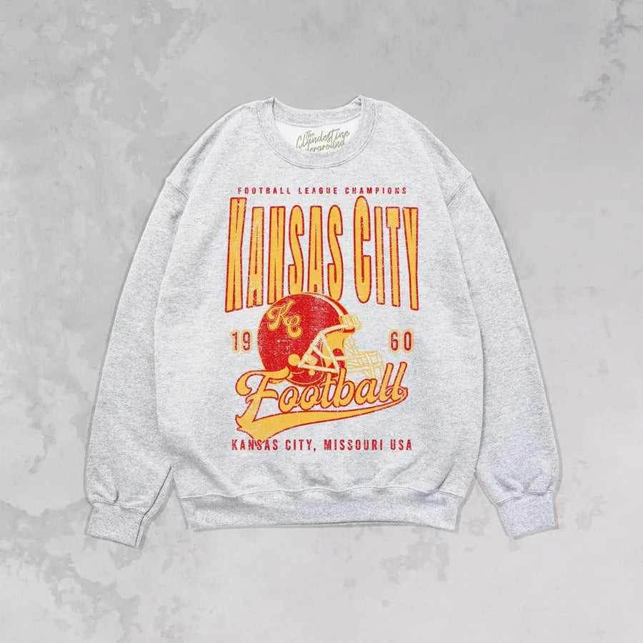 CLANDESTINE 90S KANSAS CITY OVERSIZED WOMEN'S SWEATSHIRTS | YELLOW