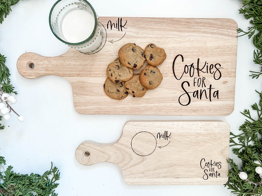 Cookies + Milk Santa Boards