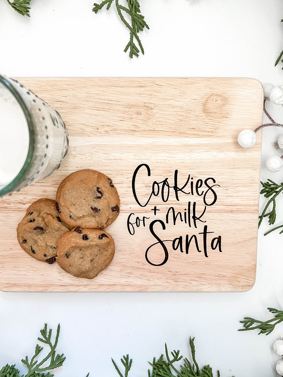 Cookies + Milk Santa Boards