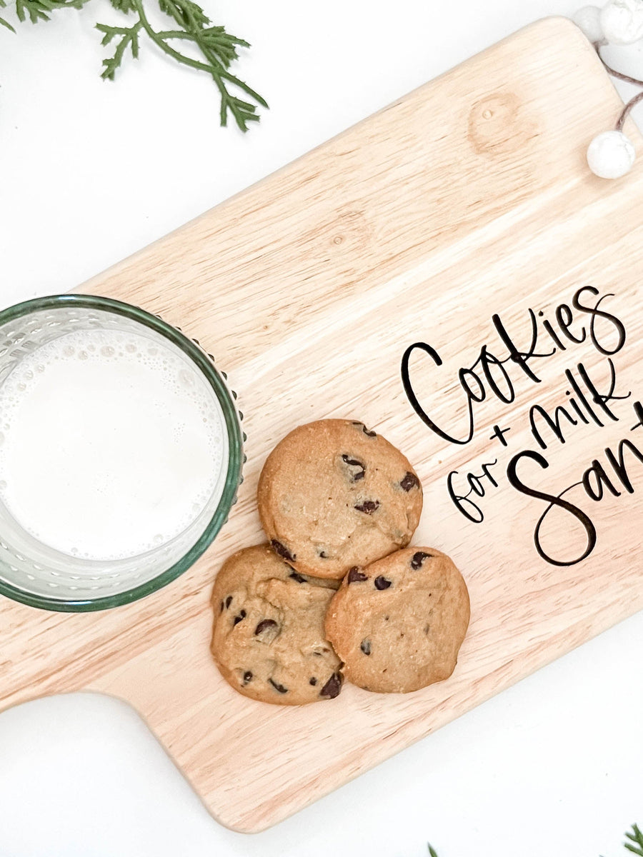 Cookies + Milk Santa Boards