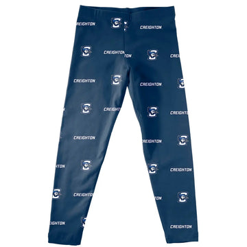(PRE-ORDER) NCAA ALL OVER LOGO KID'S LEGGINGS | NEBRASKA, ISU, CREIGHTON