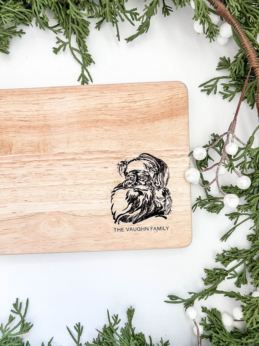 Personalized Vintage Santa Charcuterie Board