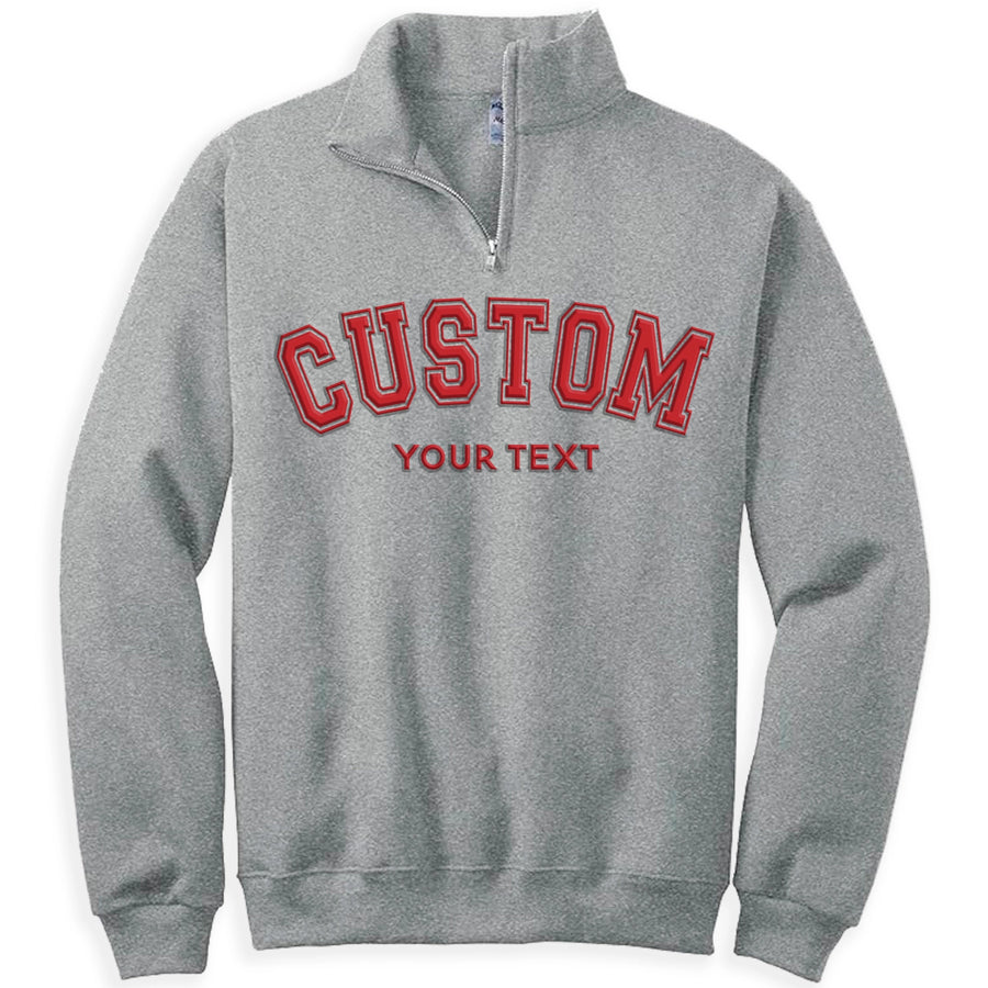 (PRE-ORDER) CUSTOM SHOP VARSITY PUFF PRINT QUARTER ZIP SWEATSHIRT