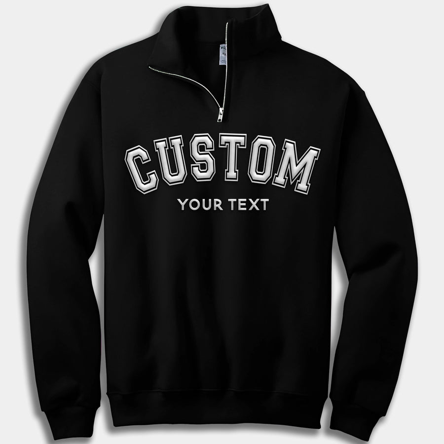 (PRE-ORDER) CUSTOM SHOP VARSITY PUFF PRINT QUARTER ZIP SWEATSHIRT