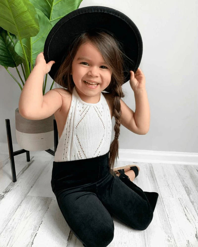 BAILEY'S BLOSSOMS Drake Crochet Halter Romper - Gardenia (COLLECTIVE)