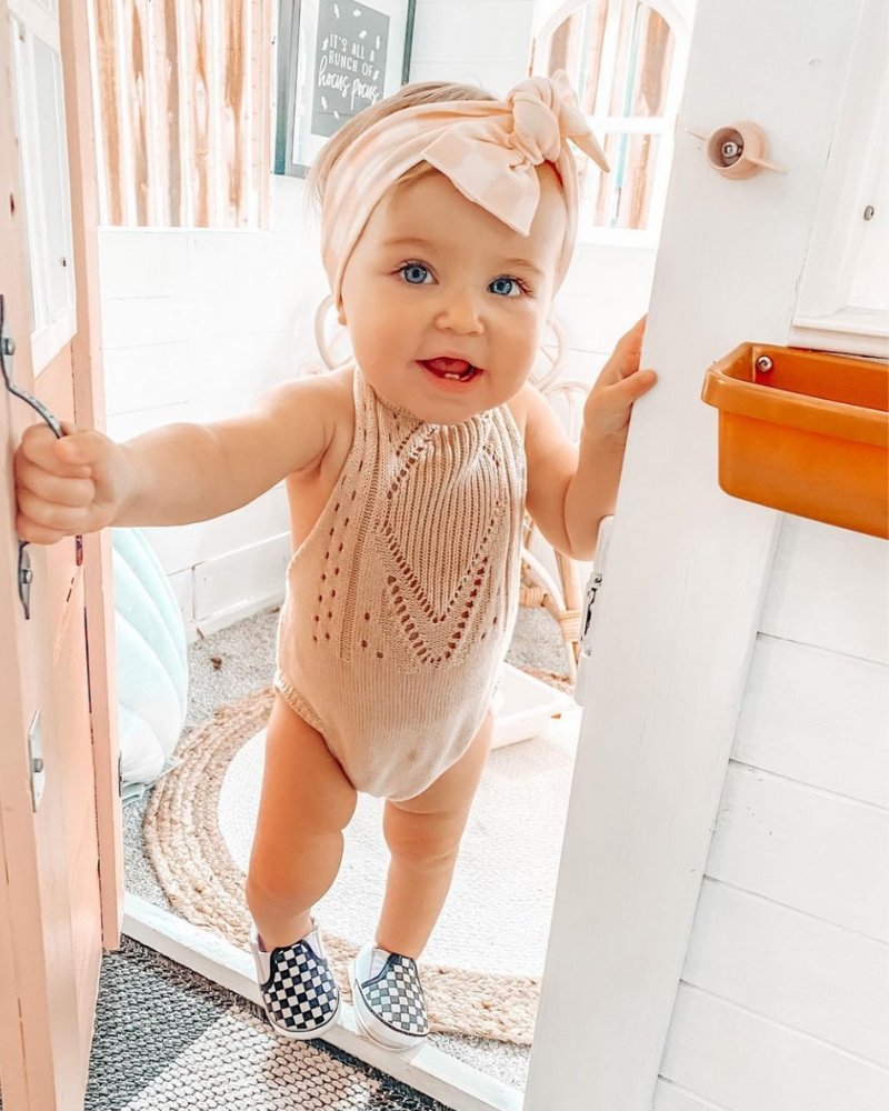 BAILEY'S BLOSSOMS Drake Crochet Halter Romper - Vanilla Cream (COLLECTIVE)