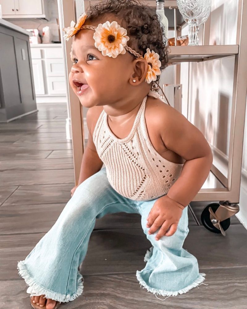 BAILEY'S BLOSSOMS Drake Crochet Halter Romper - Vanilla Cream (COLLECTIVE)