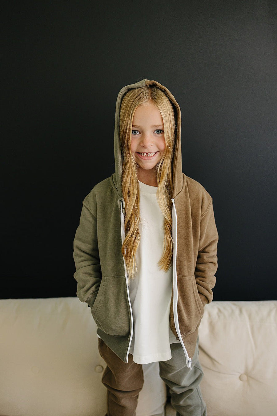 OLIVE+ SCOUT Dusty Zip Up Jogger Set (COLLECTIVE)