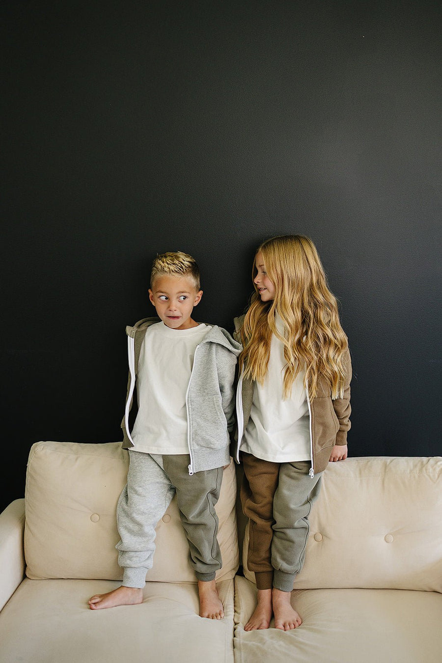 OLIVE+ SCOUT Dusty Zip Up Jogger Set (COLLECTIVE)