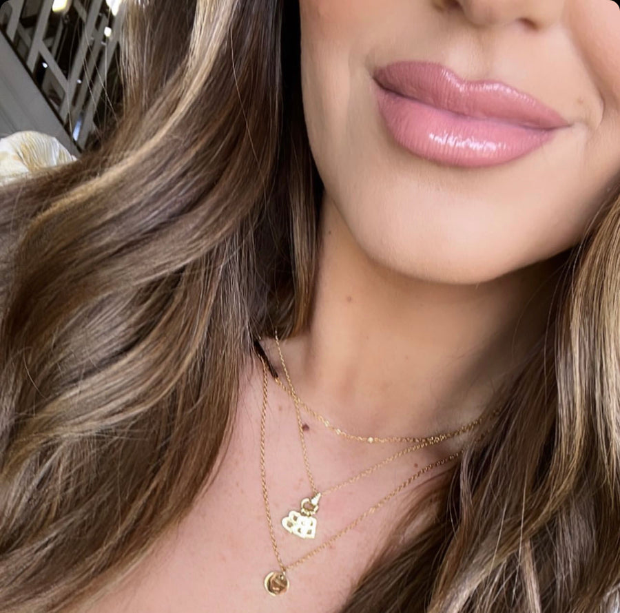 (PRE-ORDER) THE SIS KISS CUSTOM INITIAL CHARM WOMEN'S NECKLACE | GOLD, ROSE GOLD OR SILVER