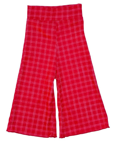 BAILEY'S BLOSSOMS Elodie Wide-Leg High Waist Pants – Christmas Red (COLLECTIVE)
