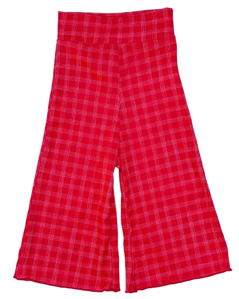 BAILEY'S BLOSSOMS Elodie Wide-Leg High Waist Pants – Christmas Red (COLLECTIVE)
