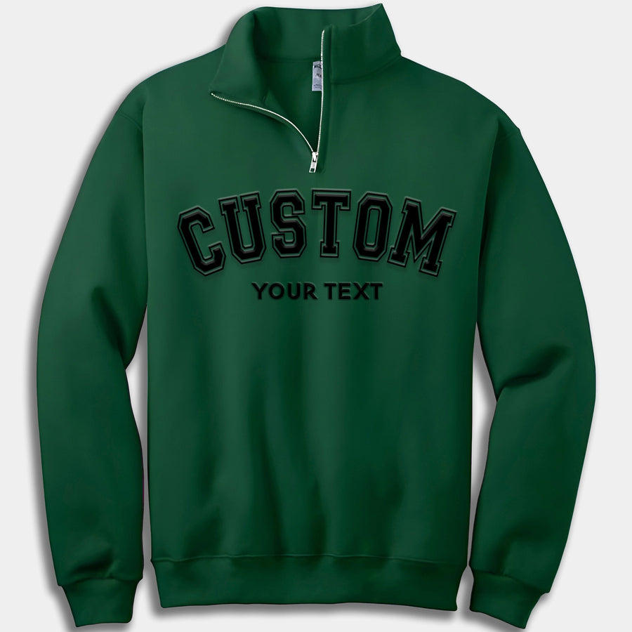(PRE-ORDER) CUSTOM SHOP VARSITY PUFF PRINT QUARTER ZIP SWEATSHIRT