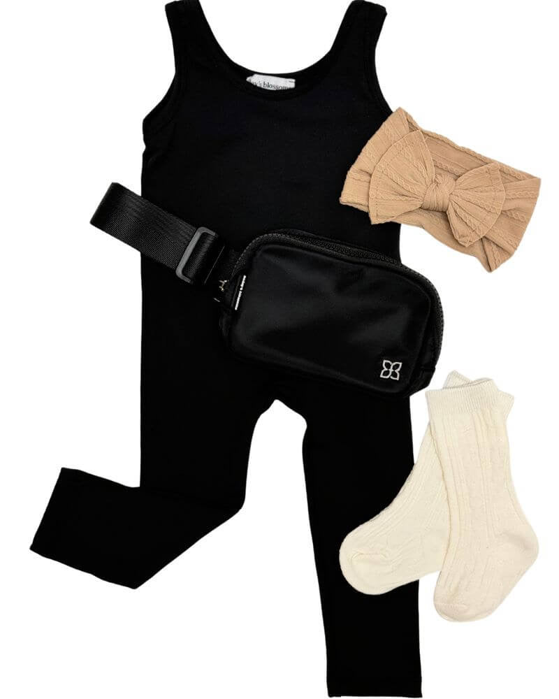BAILEY'S BLOSSOMS Fanny Pack Belt Bags - Black (COLLECTIVE)